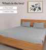 Alloy Step Design 300 TC 100% Cotton King Size Fitted Bed Sheet With 2 Pillow Covers