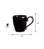 Allure 220 ml Black Porcelain Coffee Mug