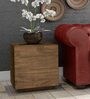 Alma Bedside Table In Matte Brown Finish