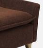 Alma Fabric Full Back Lounge Chair In Chestnut Brown Colour