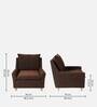 Alma Fabric Full Back Lounge Chair In Chestnut Brown Colour