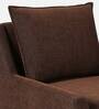 Alma Fabric Full Back Lounge Chair In Chestnut Brown Colour