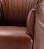 Almeda Leatherette Slipper Chair In Brown Colour