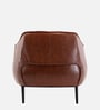 Almeda Leatherette Slipper Chair In Brown Colour