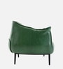 Almeda Leatherette Slipper Chair In Green Colour