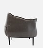 Almeda Leatherette Slipper Chair In Grey Colour