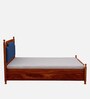 Almer Sheesham Wood Queen Size Bed in Scratch Resistant Honey Oak Finish With Box Storage
