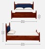 Almer Sheesham Wood Queen Size Bed in Scratch Resistant Honey Oak Finish With Box Storage