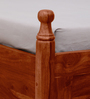Almer Sheesham Wood Queen Size Bed in Scratch Resistant Honey Oak Finish With Box Storage