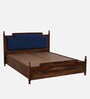 Almer Sheesham Wood Queen Size Bed in Scratch Resistant Provincial Teak Finish With Box Storage