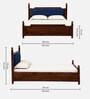 Almer Sheesham Wood Queen Size Bed in Scratch Resistant Provincial Teak Finish With Box Storage