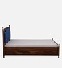 Almer Sheesham Wood Queen Size Bed in Scratch Resistant Provincial Teak Finish With Box Storage