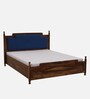 Almer Sheesham Wood Queen Size Bed in Scratch Resistant Provincial Teak Finish With Box Storage