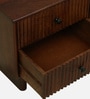 Almere Mango Wood Bedside Table In Tubbaq Finish With 2 Drawers