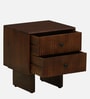 Almere Mango Wood Bedside Table In Tubbaq Finish With 2 Drawers