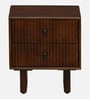 Almere Mango Wood Bedside Table In Tubbaq Finish With 2 Drawers