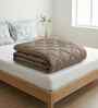 Almond Brown Impress Single 150 GSM Solid Comforter