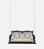 Almora Solid Wood Swing In Dark Walnut Finish
