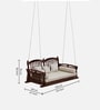 Almora Solid Wood Swing In Dark Walnut Finish