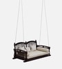 Almora Solid Wood Swing In Dark Walnut Finish