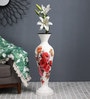 White Big Corner Mild Steel Vase