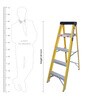 5 Steps 5 Ft Plastic Step Ladder