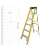 6 Steps 6 Ft Plastic Step Ladder