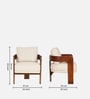 Aloa Fabric Arm Chair In Teak Finish