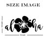 Aloha Hibiscus Flower Black MDF Wall Art