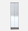 Alonzo Shoe Rack with Mirror in Brown Colour
