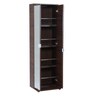 Alonzo Shoe Rack with Mirror in Brown Colour