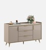 Alora 2 Door Sideboard With Drawers In Creamic Grey & Sebastian Oak Finish