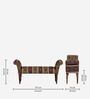 Alpana Upholstered Recamier in Provincial Teak Finish