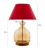 Marsden Beige Cotton Fabric Shade Night Lamp With Metal & Glass Base