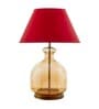 Marsden Beige Cotton Fabric Shade Night Lamp With Metal & Glass Base