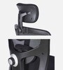 Alpha Breathable Mesh Ergonomic Chair in Black Colour with Headrest