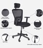 Alpha Breathable Mesh Ergonomic Chair in Black Colour with Headrest