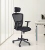 Alpha Breathable Mesh Ergonomic Chair in Black Colour with Headrest