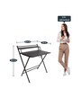 Alpha Foldable Study Table in Dark Wenge Finish