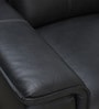 Alpha Leatherette 1 Seater Sofa In Black Colour