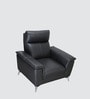 Alpha Leatherette 1 Seater Sofa In Black Colour