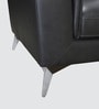 Alpha Leatherette 1 Seater Sofa In Black Colour