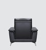 Alpha Leatherette 1 Seater Sofa In Black Colour