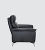 Alpha Leatherette 1 Seater Sofa In Black Colour