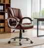 Alpha Mid back Leatherette Executive Chair In Brown Colour