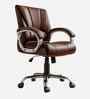 Alpha Mid back Leatherette Executive Chair In Brown Colour