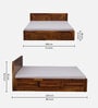 Gamma Sheesham Wood King Size Bed in Light Honey Finish With Box Storage