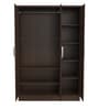Alpha 3 Door Wardrobe In Brown Wenge Finish