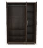 Alpha 3 Door Wardrobe With Mirror In Choco Walnut Finish