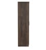 Alpha 3 Door Wardrobe With Mirror In Choco Walnut Finish